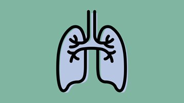 Illustration för forskningsområde Lungmedicin vid Institutionen för folkhälsa och klinisk medicin.