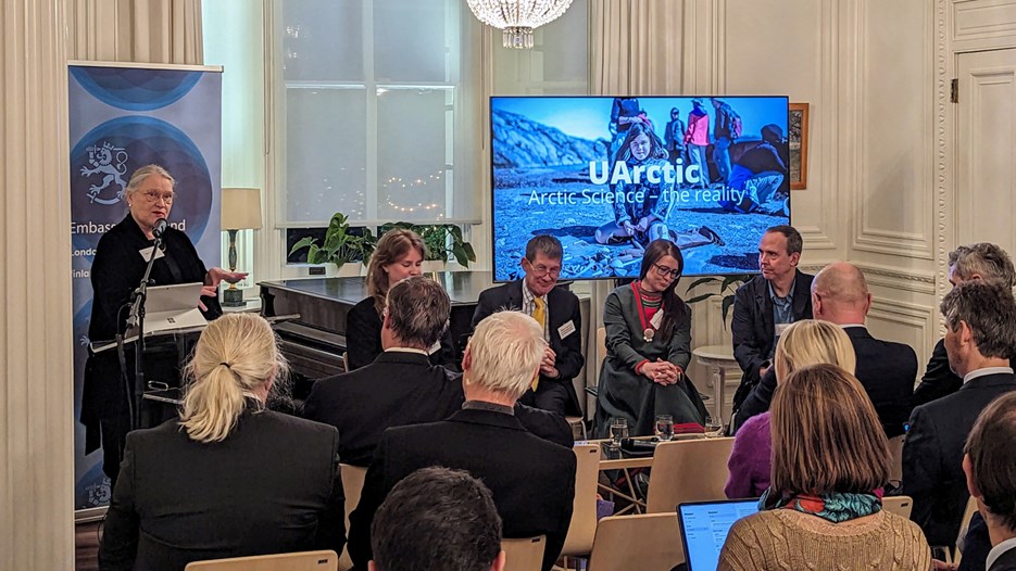 Paneldisskusion på ambassad i London med University of the Arctic, UArctic.
