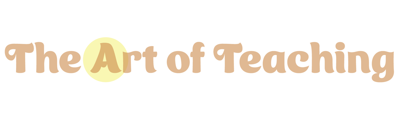 Text med The Art of Teaching i gult