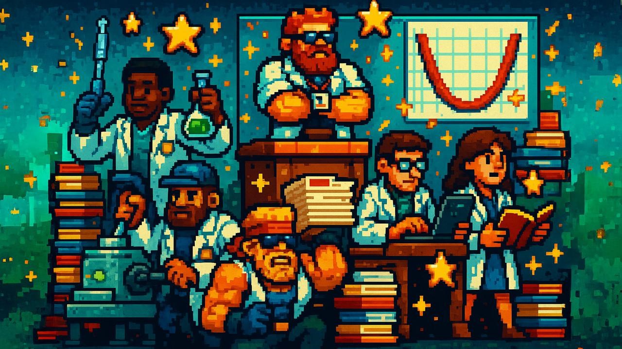 Pixelbild med akademiker