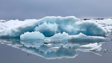 Smältande glaciäris.