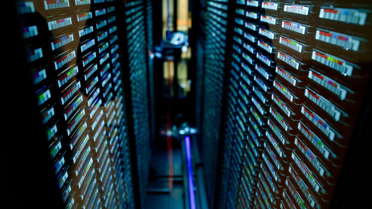 Tape robot, lots of data, archival of data, long-term storage