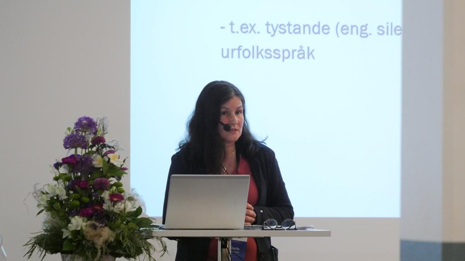 Plenarföreläsare Carla Jonsson.