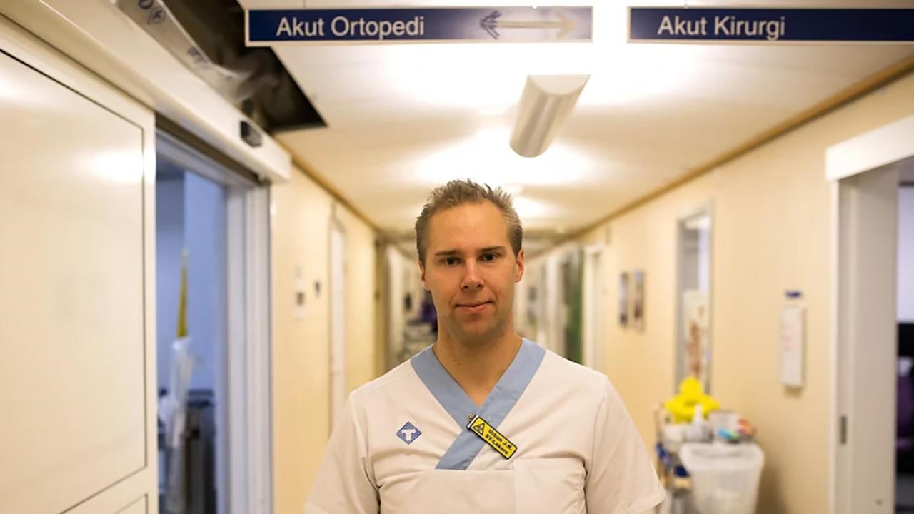 Urban Johansson Kostenniemi portr&auml;tt i sjukhusmilj&ouml;