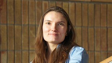 Sabine Houy i Lindellhallens trapp