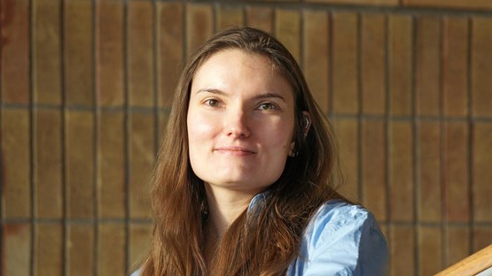 Sabine Houy i Lindellhallens trapp