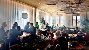 grupparbete med deltagare från ledarskapsprogrammet