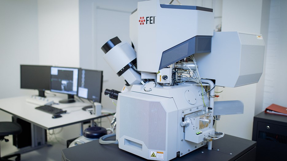 FEI Scios Dual Beam Microscope (FIB-SEM) microscope at UCEM, Umeå University.