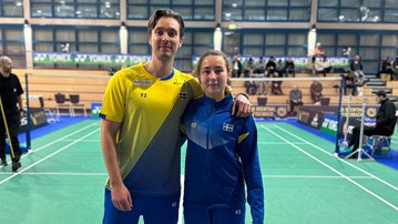 Hannes Andersson, verksamhetsledare BKC, och Selma Arvidsson, tidigare BKC-student