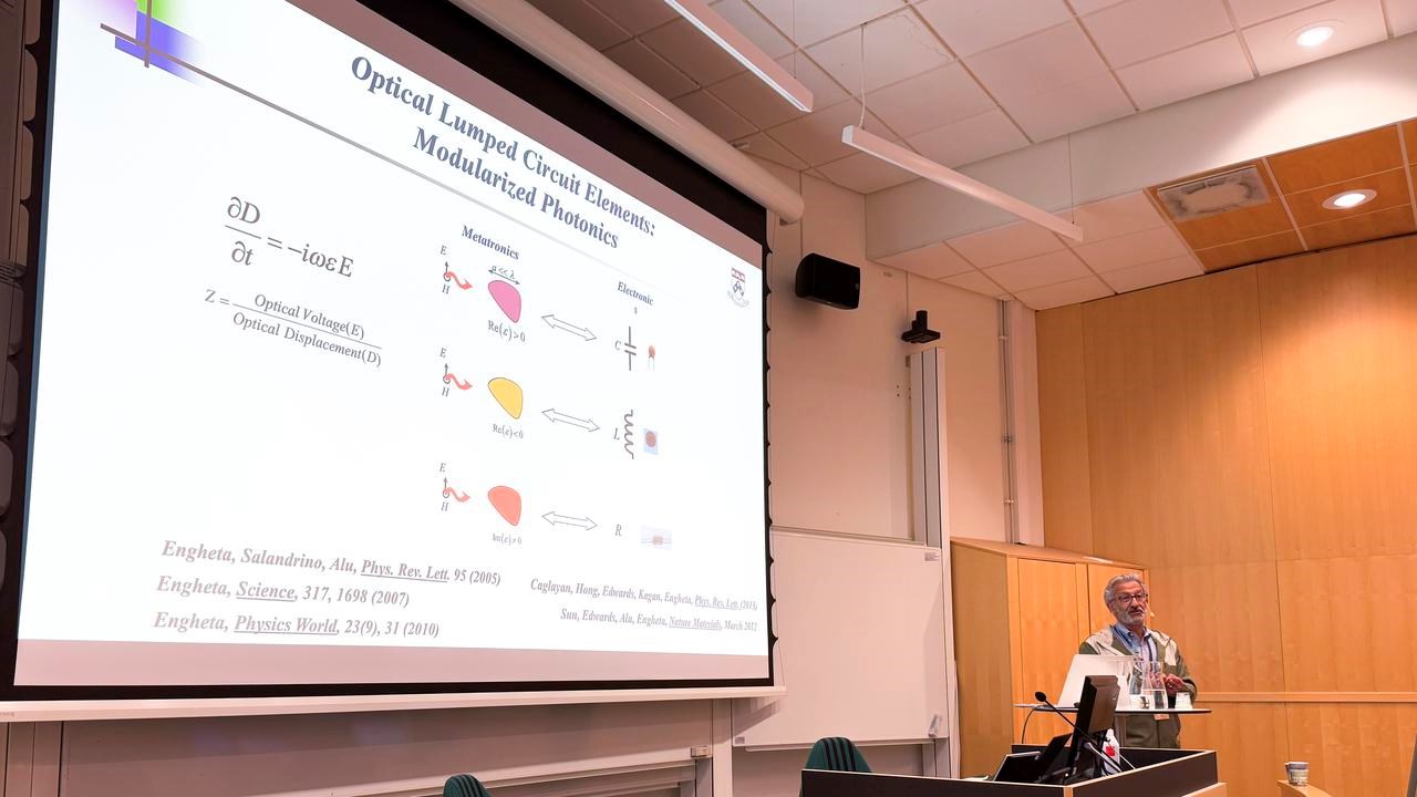 Professor giving talk