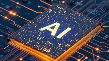 An illustration of a circuit board with the letters "AI" written on it.