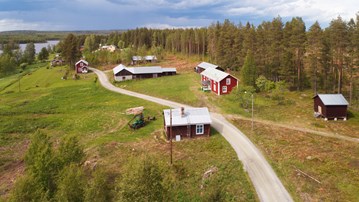 Glesbygdsbebyggelse i Norrbotten, Sverige.