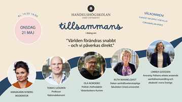 Bilder på evenemangets talare.