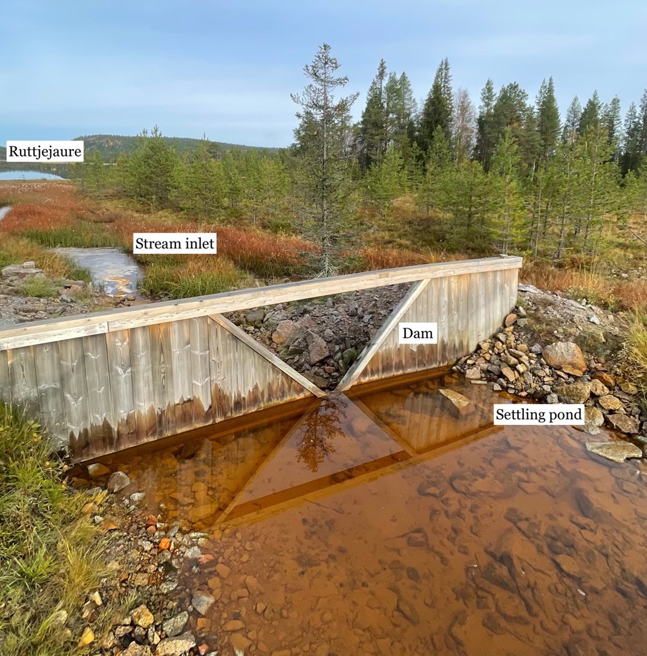 The water flow from the Adak Mine