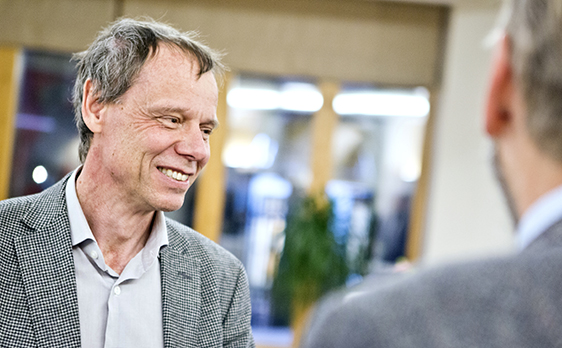 Astronauten Christer Fuglesang, hedersdoktor vid Umeå universitet, deltog på Kunskapsnoden.