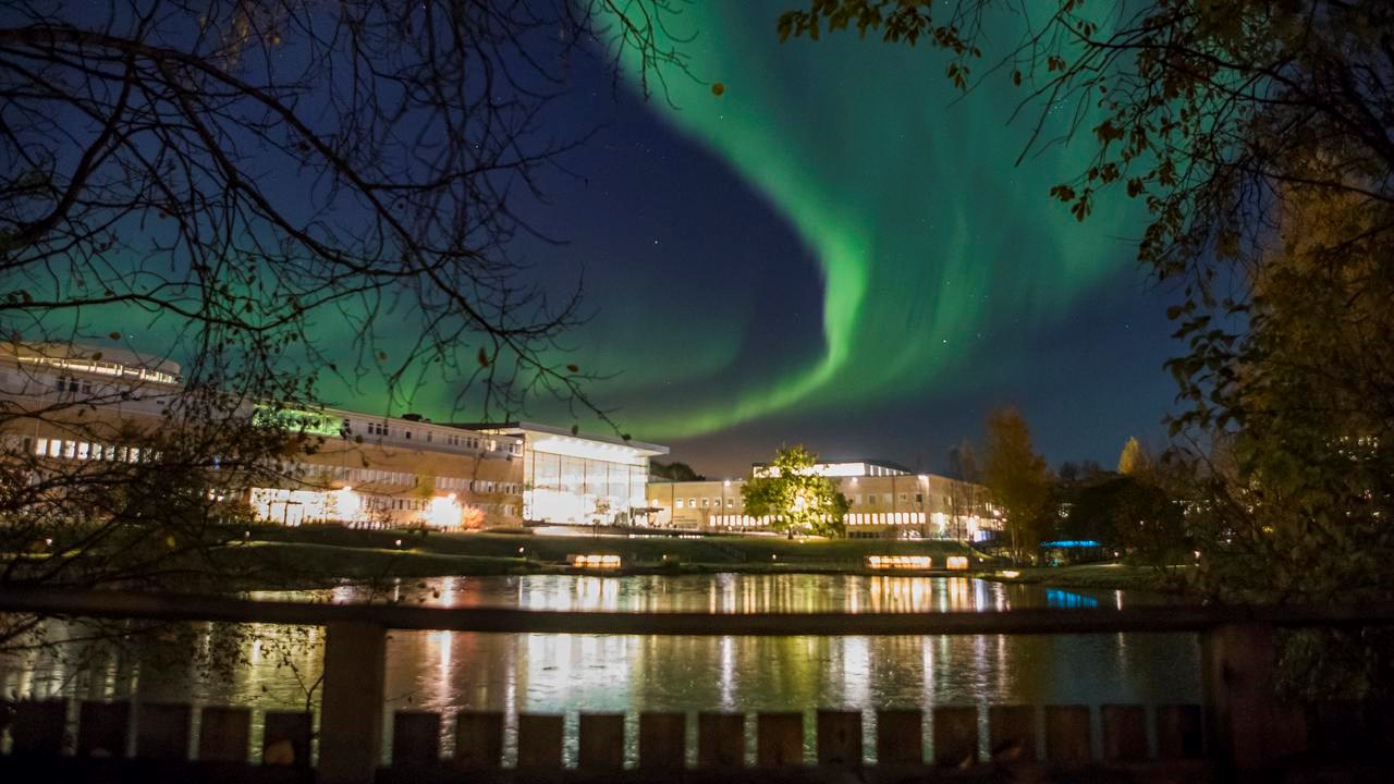 Bild på Norrsken över campus