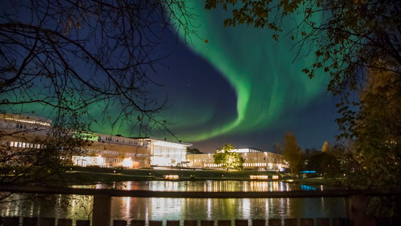 Bild på Norrsken över campus