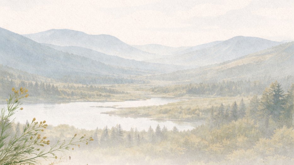 Illustration över fjäll