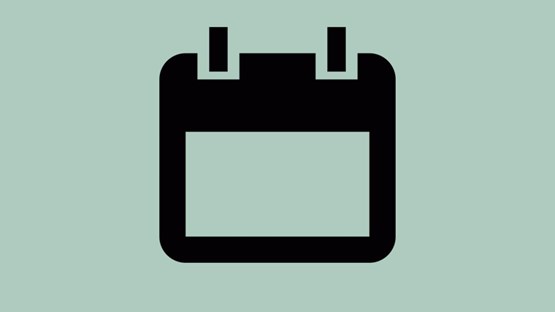 Ikon med kalendervy för att illustrera datum, kalendarium eller kalenderhändelse.