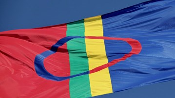Foto på samisk flagga