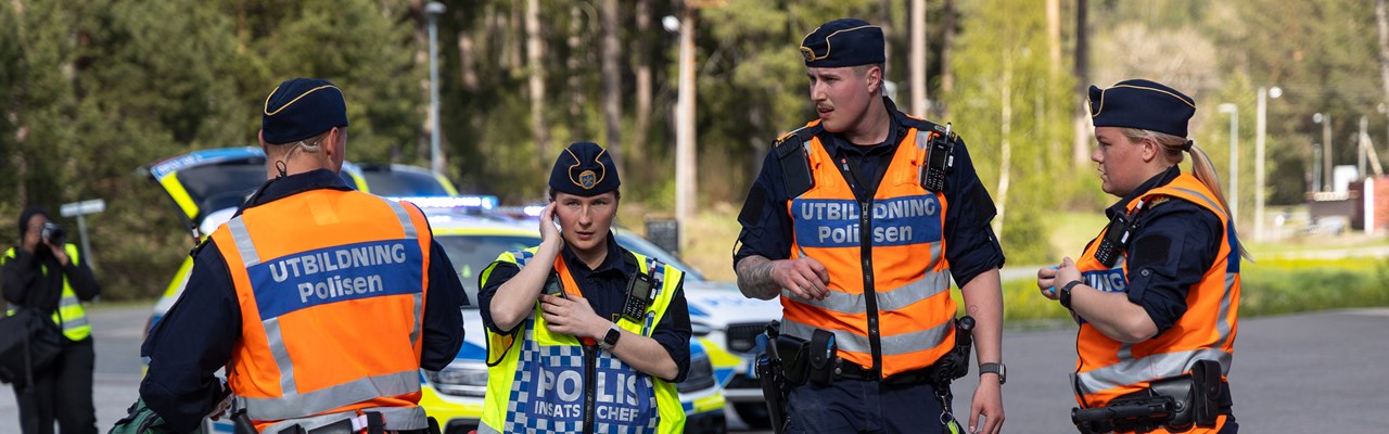 Polisstudenter vid samverkansövning på Sandö