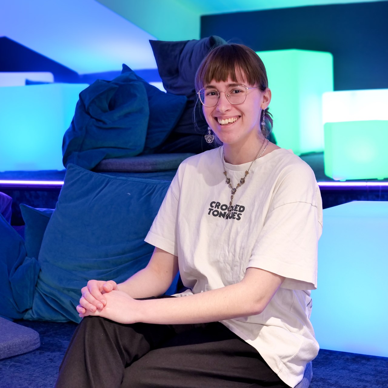 Mara-Kim Wiedmann, praktikant vid Humlab.