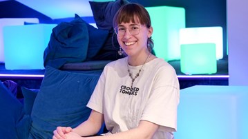 Mara-Kim Wiedmann, praktikant vid Humlab.