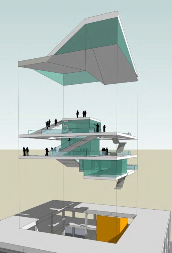 Sprängskiss av Arkitekthögskolan