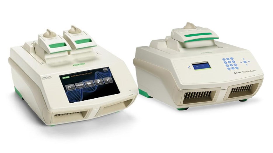 A pair of medical equipment sitting next to each other.