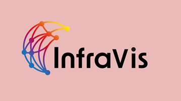 Infravis logo with pink background