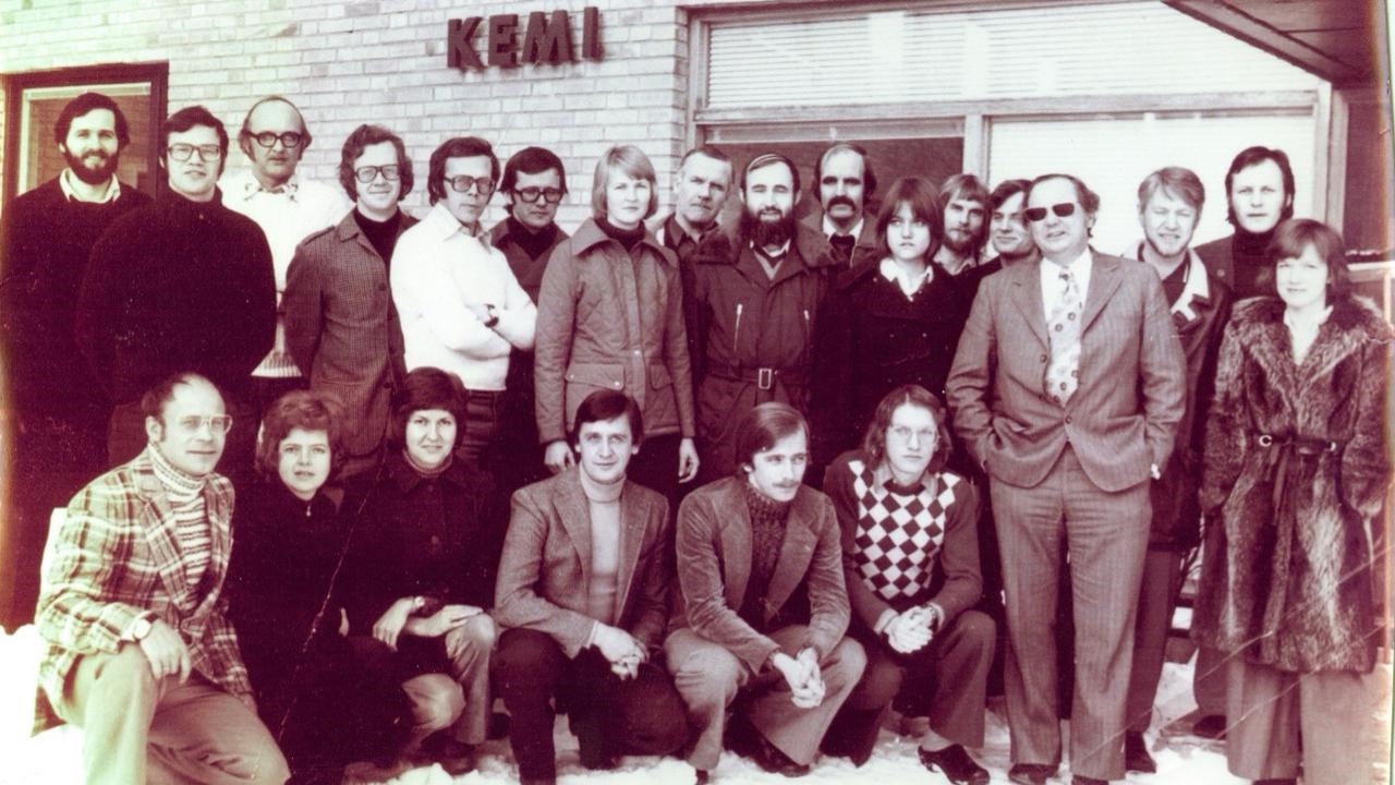 gruppbild fr&aring;n kemi tidigt 70-tal