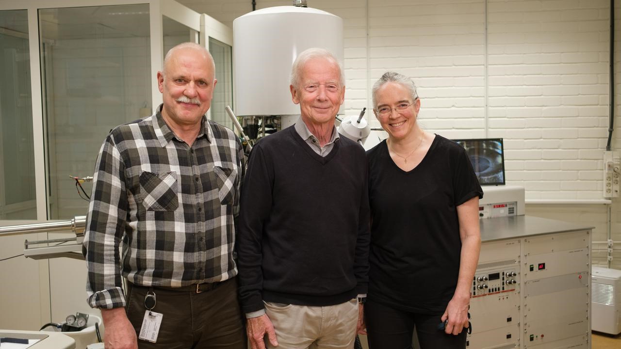 Staffan tillsammans med Andrey Shchukarev och Madeleine Ramstedt vid XPS-plattformen