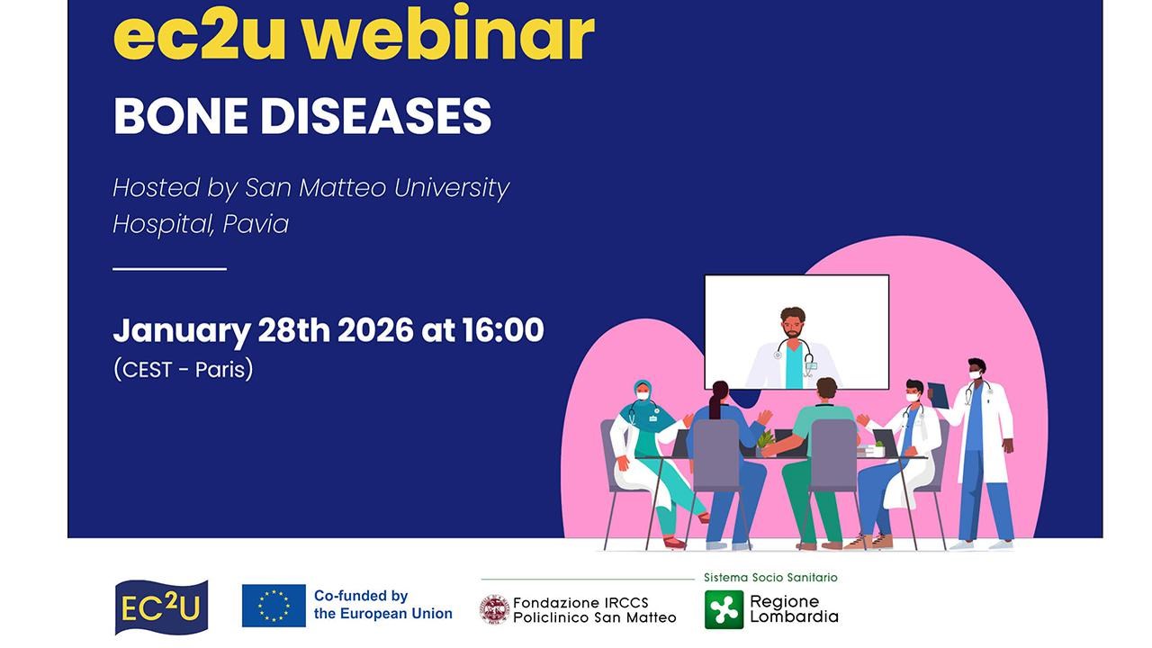 A poster with a group of people sitting around a table.