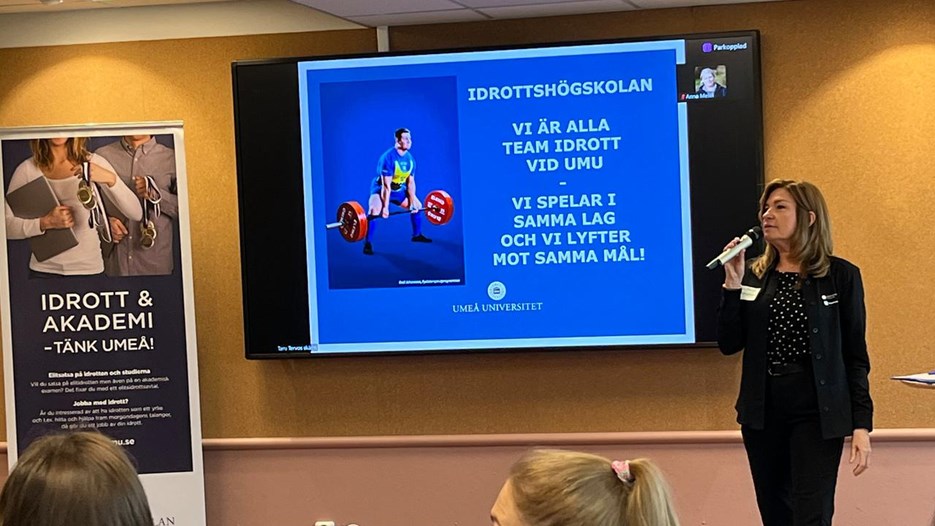 Ulrika Haake, föreståndare för Idrottshögskolan, hälsar välkommen till Idrottshögskolans nätverksdag 2025.