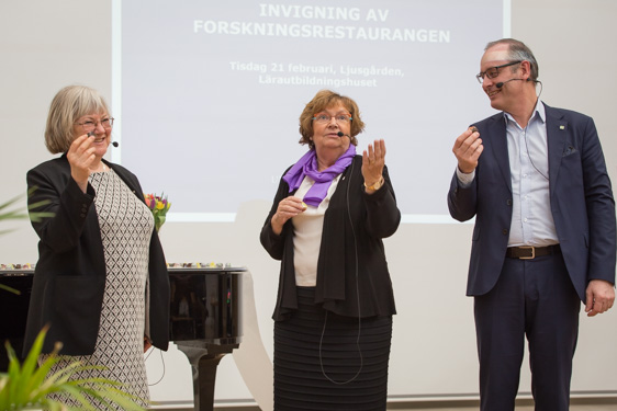 Heidi Hansson, Magdalena Andersson och Roger Granberg.