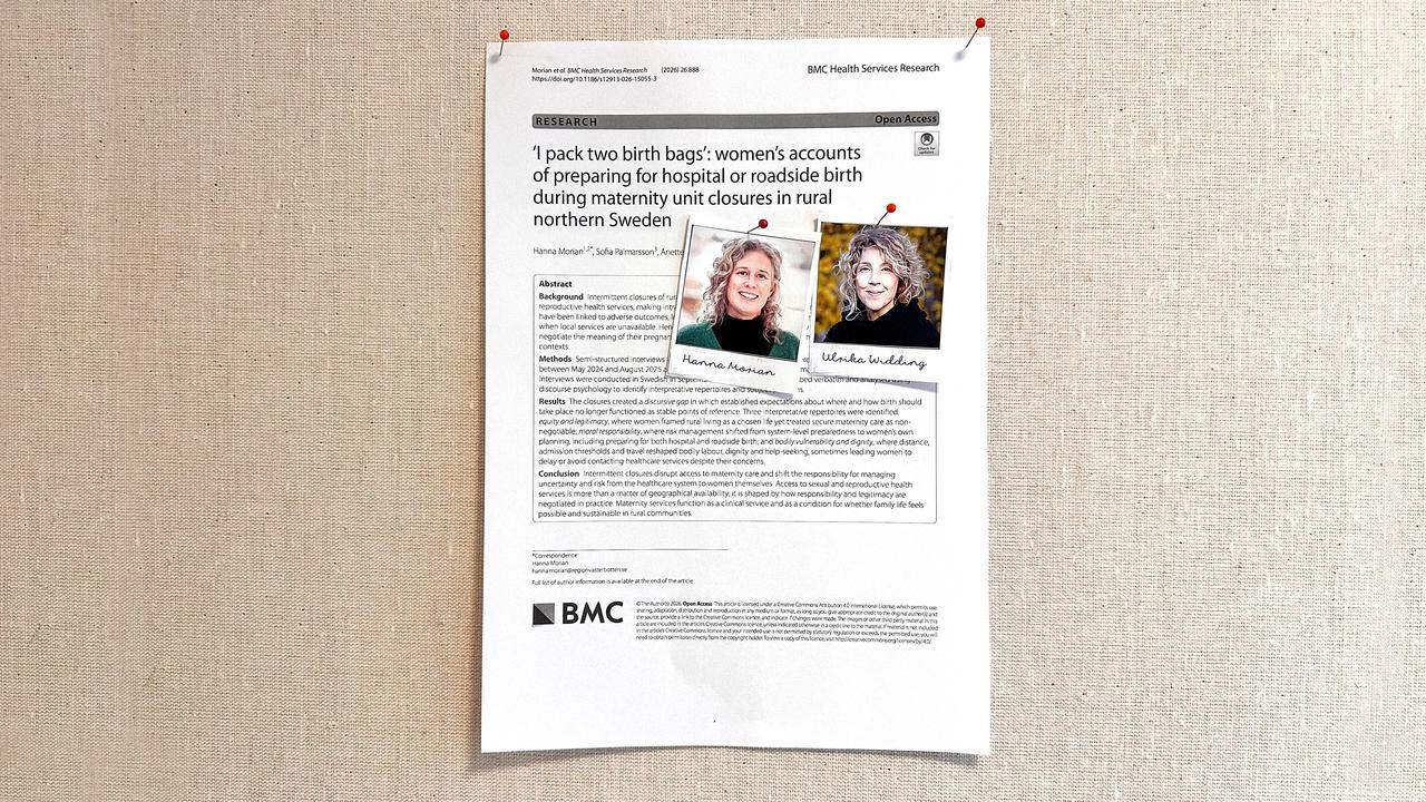 Vetenskaplig artikel på anslagstavlan