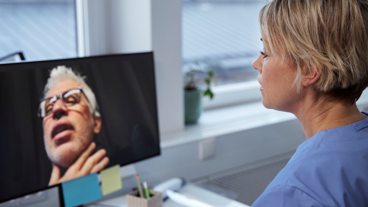 Videosamtal med patient