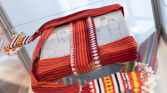 A book bound in textile