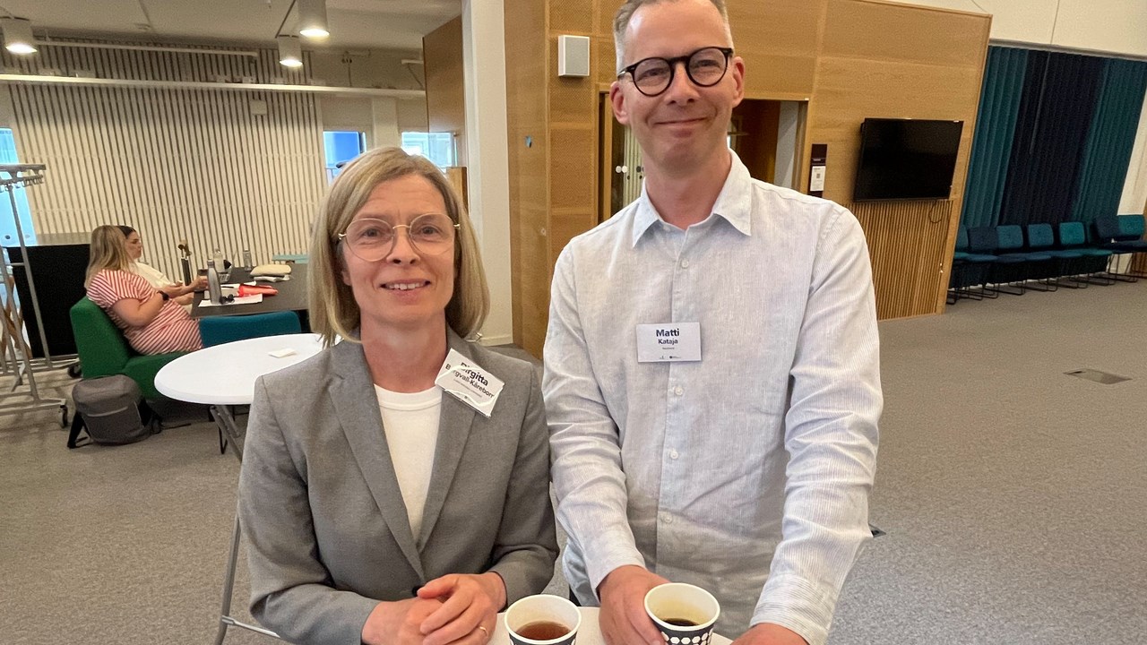 Matti Kataja som är Director of Communication and Public Affairs Nordics på Northvolt och Birgitta Bergvall-Kåreborn, rektor vid Luleå tekniska universitet
