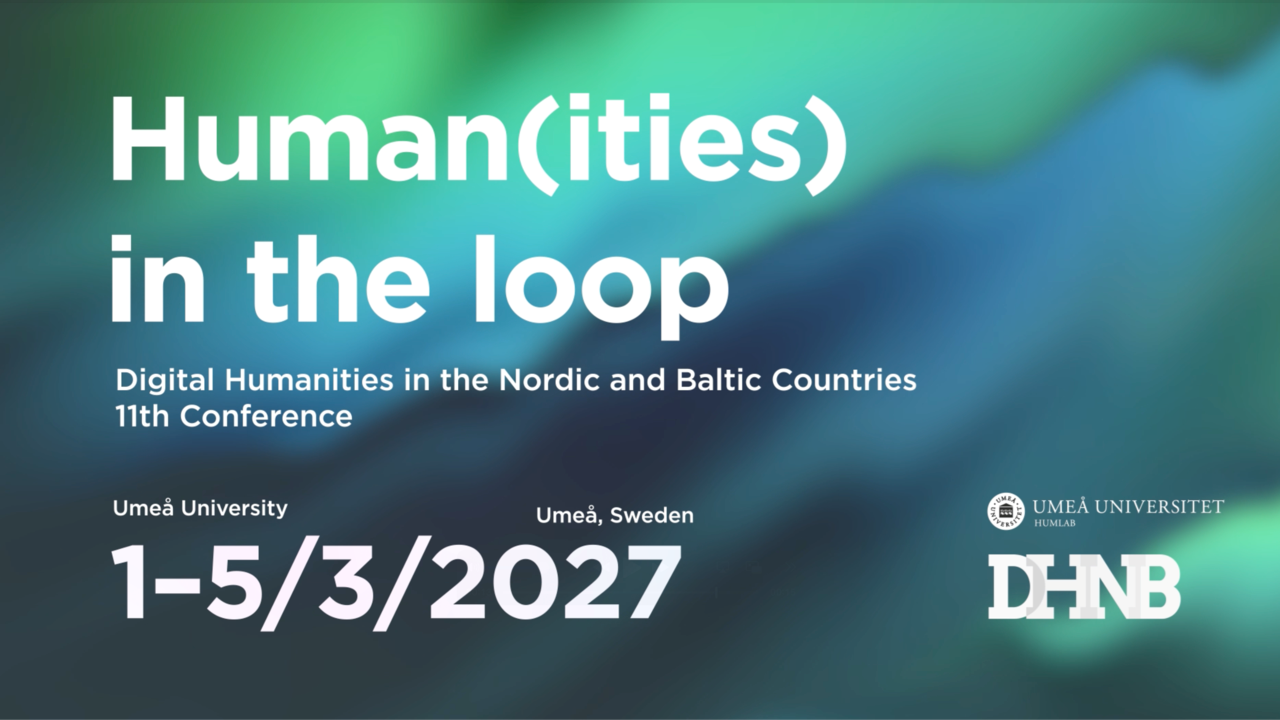 DHNB 2027: HUMAN(ITIES) IN THE LOOP