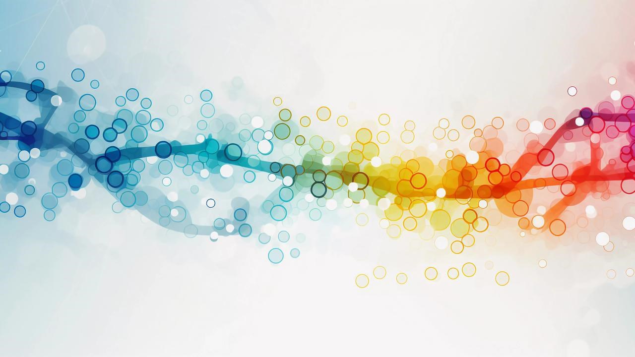 Colorful translucent DNA helix on light background