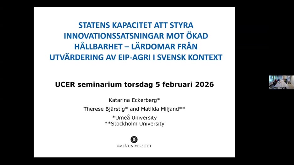 Film:  UCER-seminarium med Katarina Eckerberg