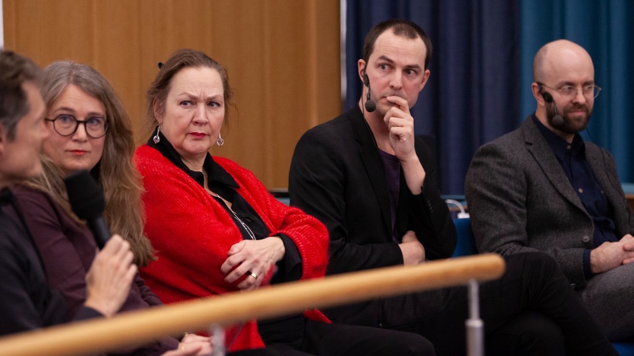 Jesper Enbom, Umu, Ulrika Björkstén, V&A, Annelie Bränström-Öhman, Umu, och Linus Salö, SH Foto: Per Melander