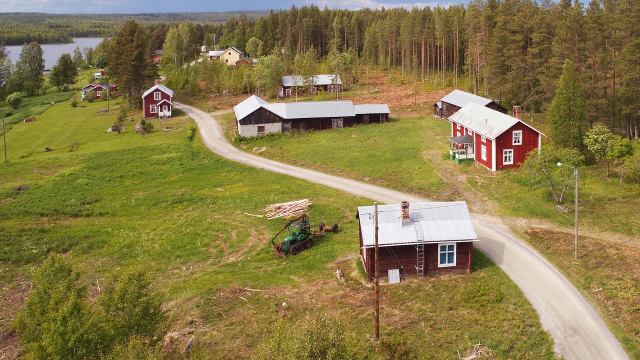 Glesbygdsbebyggelse i Norrbotten, Sverige.