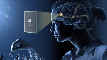 Illustration av optogenetik