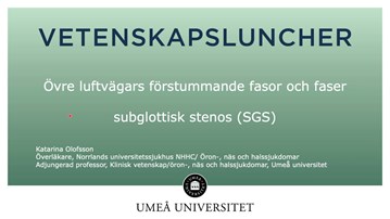 Film: Övre luftvägars förstummande fasor och  faror