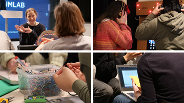 Humlabs programverksamhet. Ett gäng bilder på workshops, presentationer och liknande.