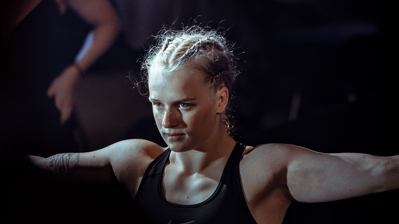 Emma Schi&ouml;ler, under en MMA match i Battle of Botnia