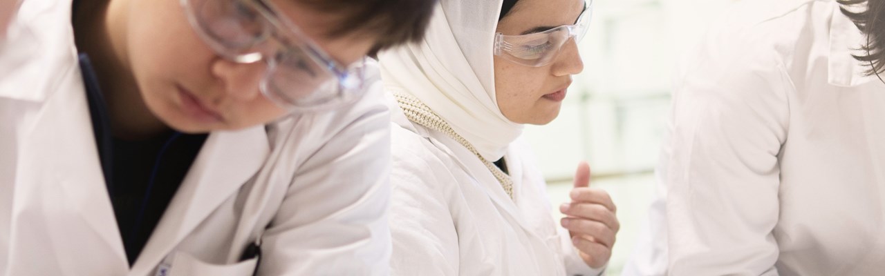 students in chemistry lab