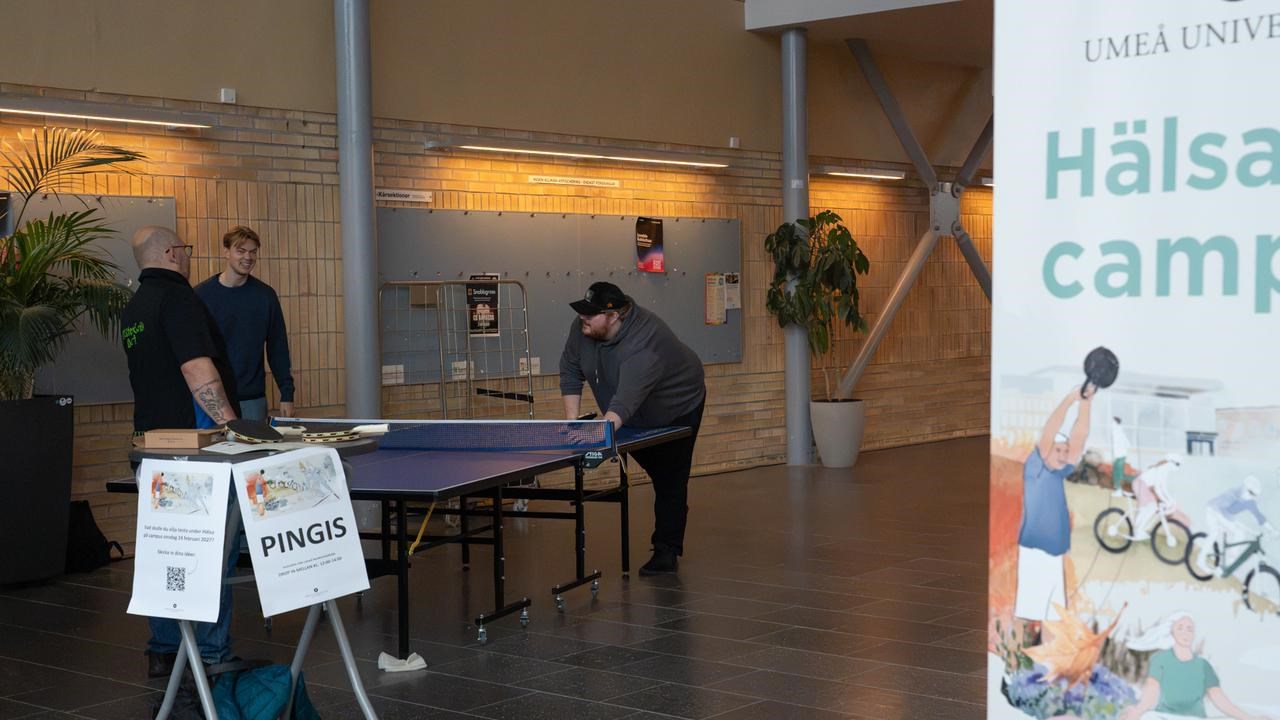 Pingis i Lindellhallen.
